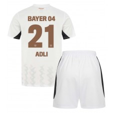 Bayer Leverkusen Amine Adli #21 Bortaställ Barn 2024-25 Korta ärmar (+ Korta byxor)